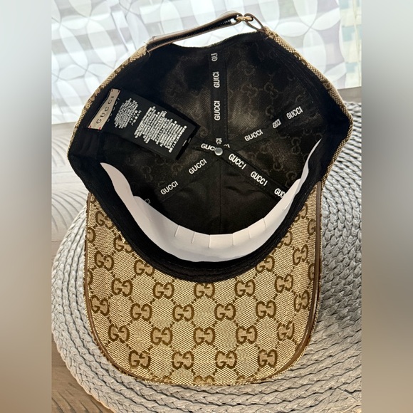 Classic GG monogram Web stripe canvas baseball hat cap adjustable unisex NEW - Picture 10 of 10